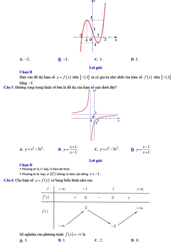 Đáp án đề thi thử THPT Quốc gia 2022 môn Toán Đề số 22