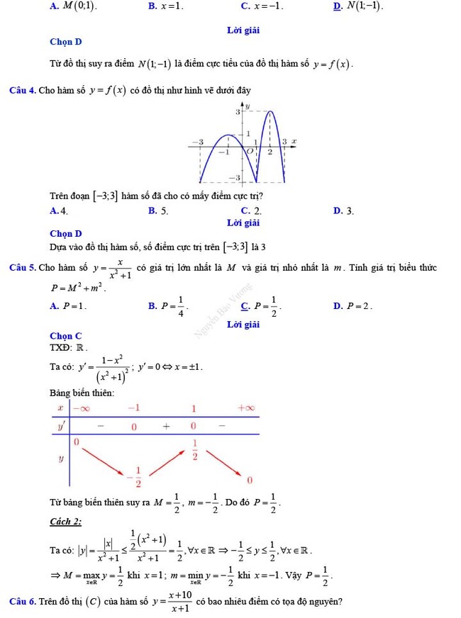Đáp án đề thi thử THPT Quốc gia 2022 môn Toán Đề số 21