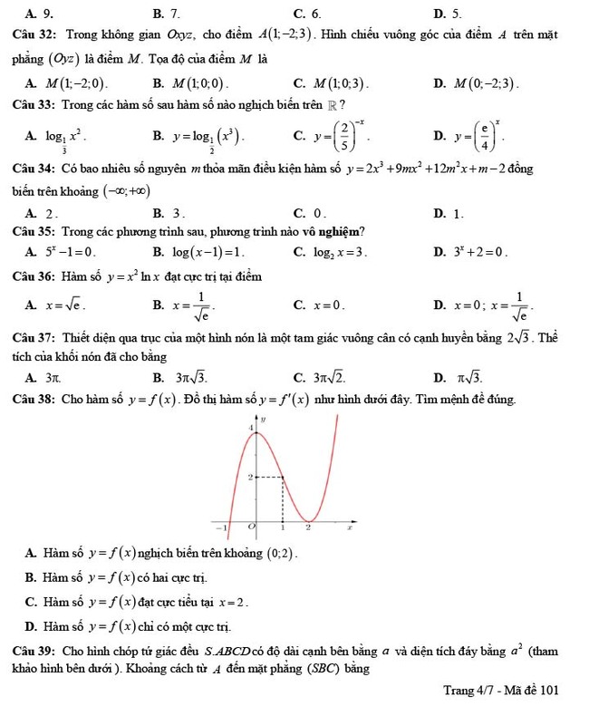 Đề thi thử THPT Quốc gia 2022 môn Toán Hồ Nghinh - Quảng Nam (lần 2)