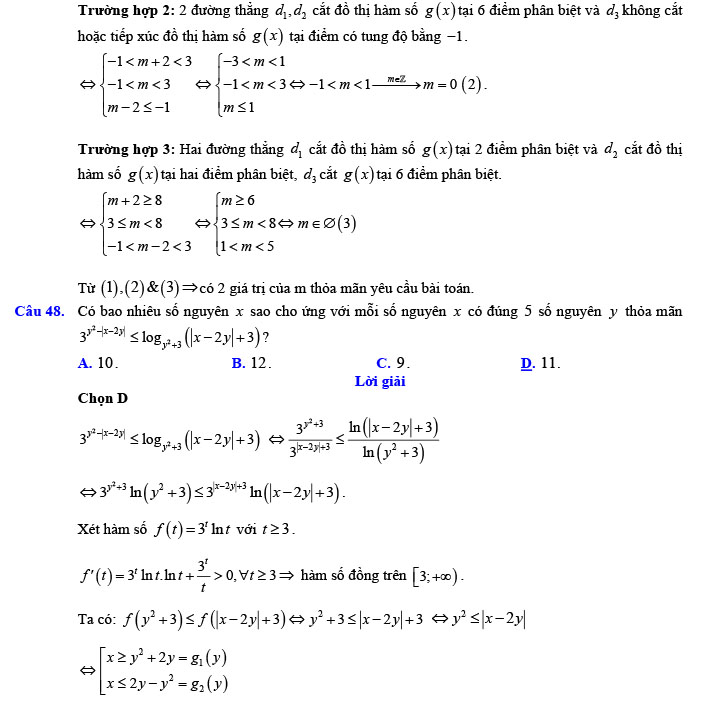 Đáp án đề thi thử THPT Quốc gia 2022 môn Toán Đề số 5