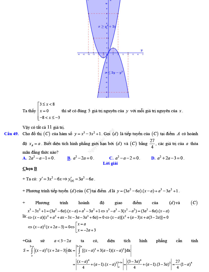 Đáp án đề thi thử THPT Quốc gia 2022 môn Toán Đề số 5