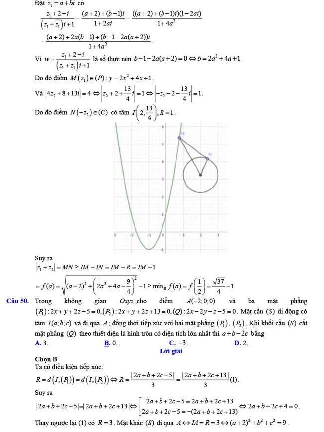 Đáp án đề thi thử THPT Quốc gia 2022 môn Toán Đề số 11