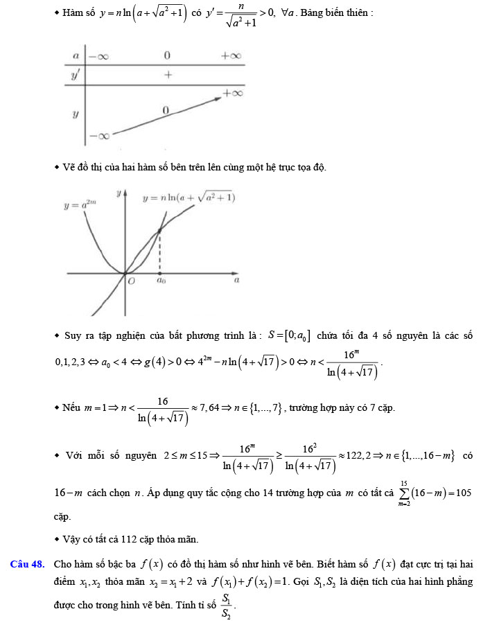 Đáp án đề thi thử THPT Quốc gia 2022 môn Toán Đề số 7