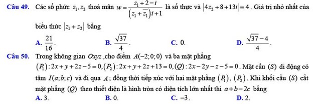 Đề thi thử THPT Quốc gia 2022 môn Toán Đề số 11