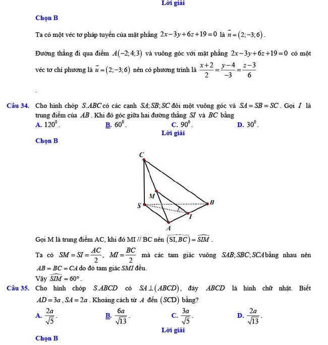 Đáp án đề thi thử THPT Quốc gia 2022 môn Toán Đề số 17
