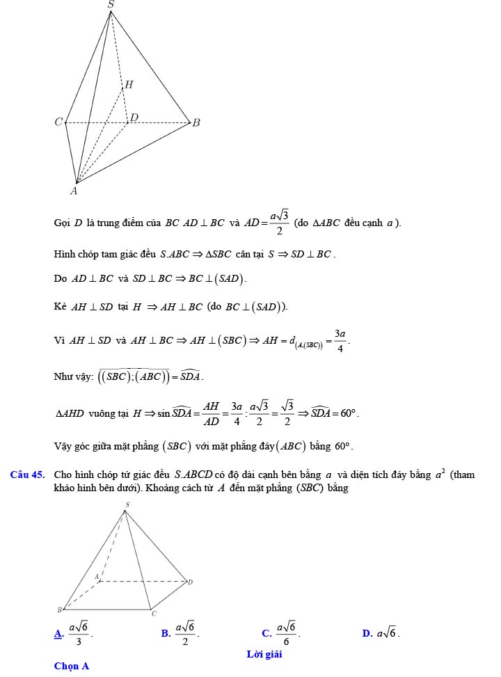 Đáp án đề thi thử THPT Quốc gia 2022 môn Toán Đề số 13
