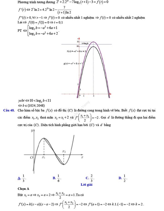 Đáp án đề thi thử THPT Quốc gia 2022 môn Toán Đề số 19