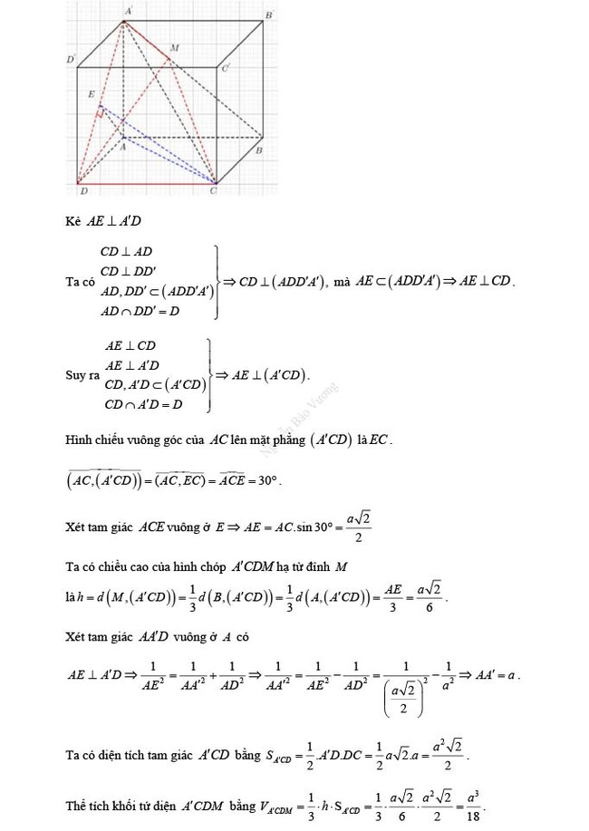 Đáp án đề thi thử THPT Quốc gia 2022 môn Toán Đề số 20