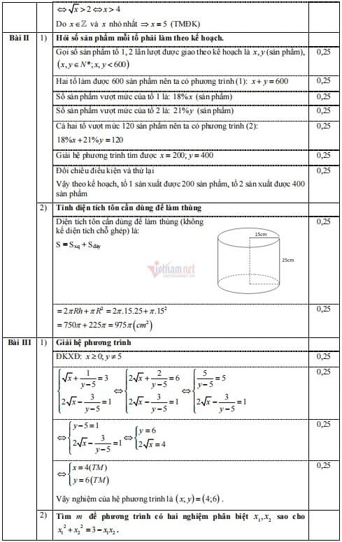 Đề thi thử vào lớp 10 môn Toán