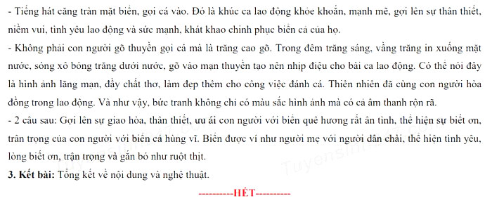 Đáp án thi vào 10 Văn Bến Tre