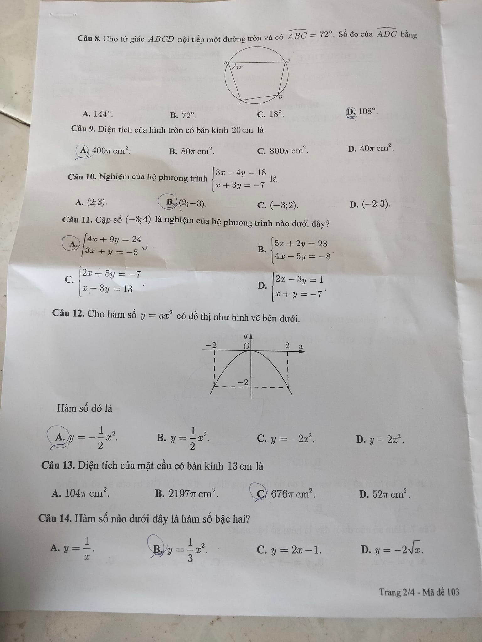 Đề thi vào 10 Toán Cần Thơ 2022