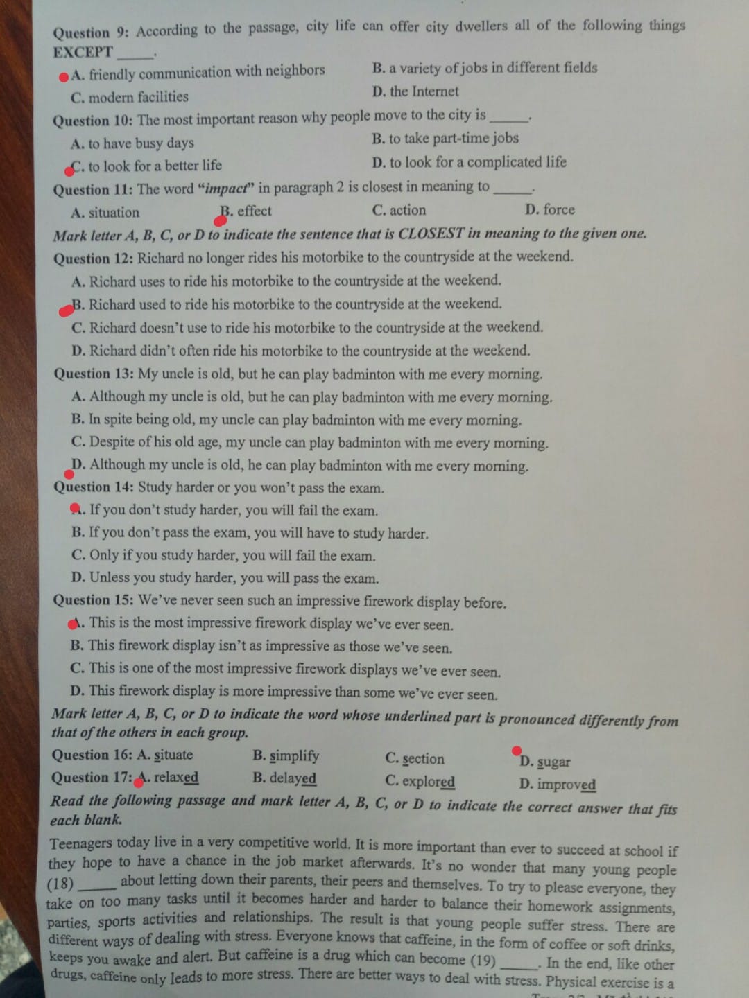 Đề thi vào lớp 10 môn Tiếng Anh tỉnh Hải Phòng năm 2022