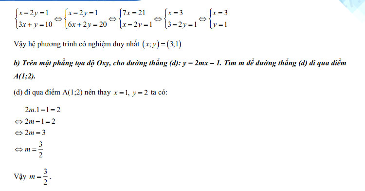 Đáp án thi vào 10 Toán Huế 2022