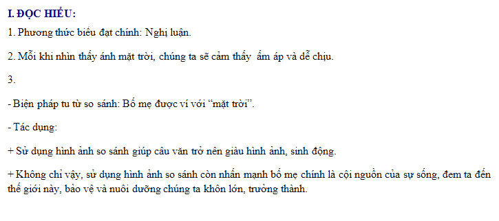 Đáp án thi vào 10 Văn Bình Định 2022