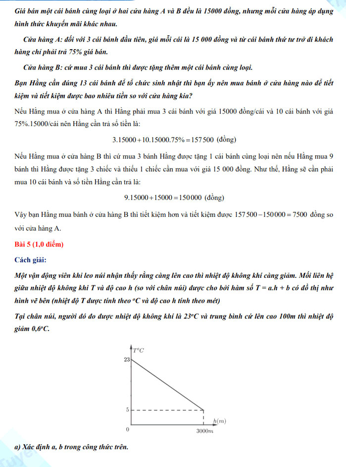Đáp án thi vào 10 môn Toán TPHCM 2022