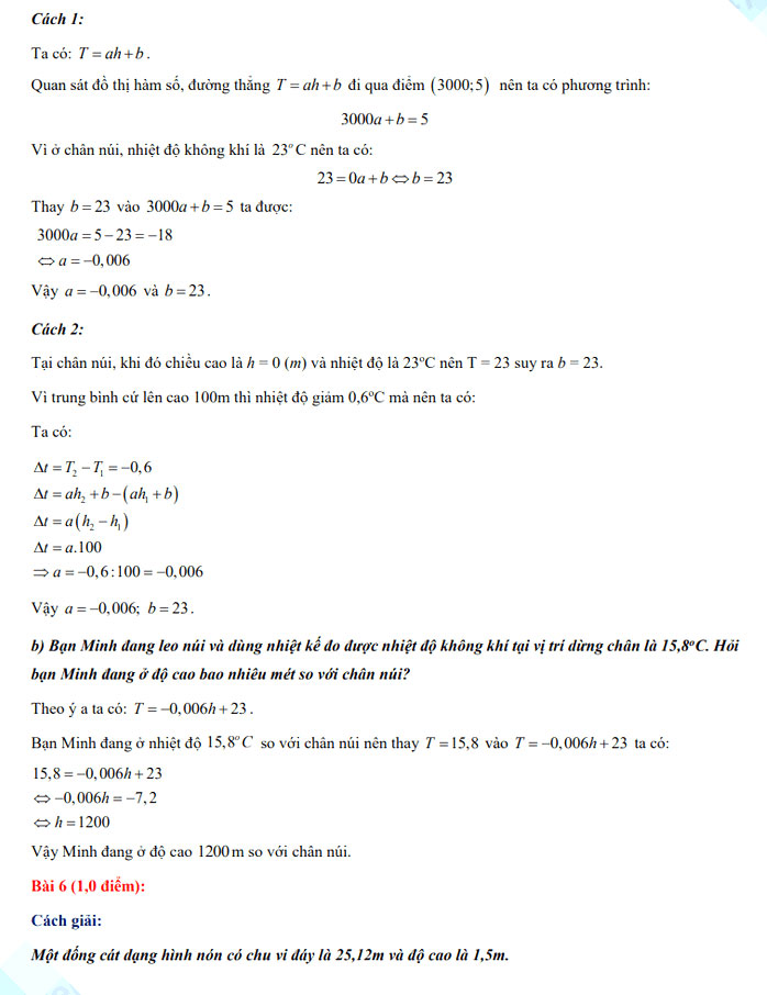 Đáp án thi vào 10 môn Toán TPHCM 2022