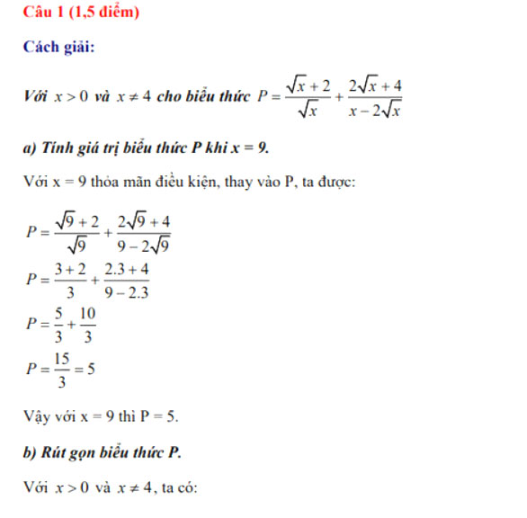 Đáp án thi vào lớp 10 môn Toán Phú Thọ 2022