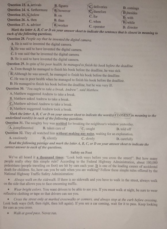 Đề thi vào 10 Tiếng Anh Bắc Ninh 2022