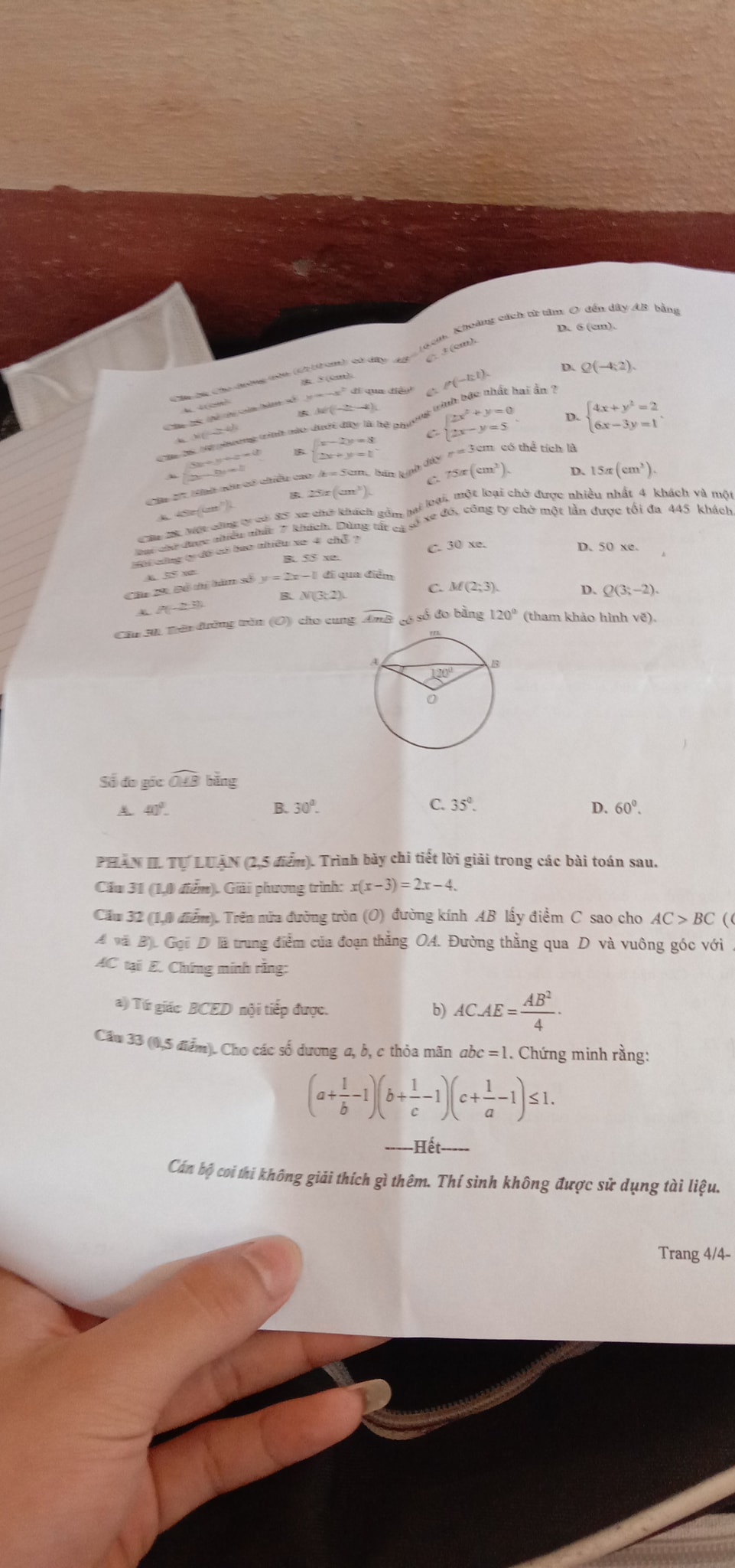 Đề thi vào 10 Toán Tuyên Quang 2022
