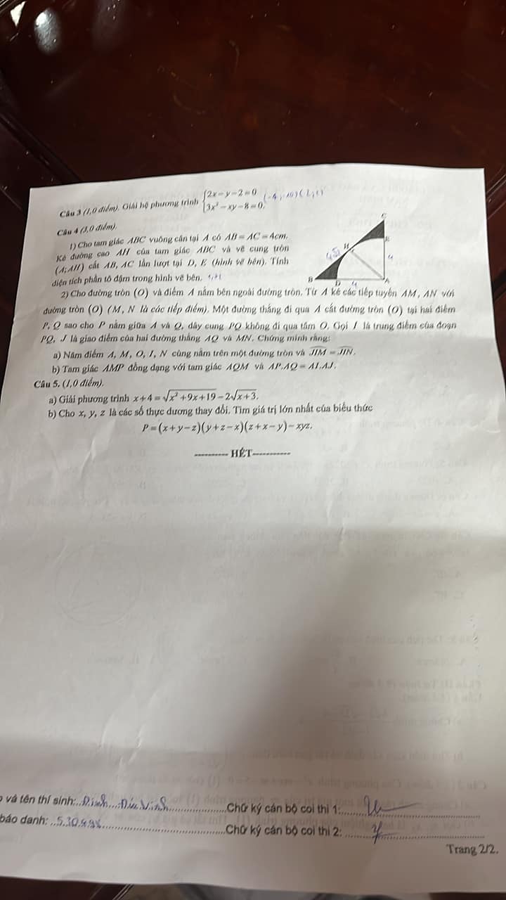 Đề thi vào lớp 10 môn Toán Nam Định 2022