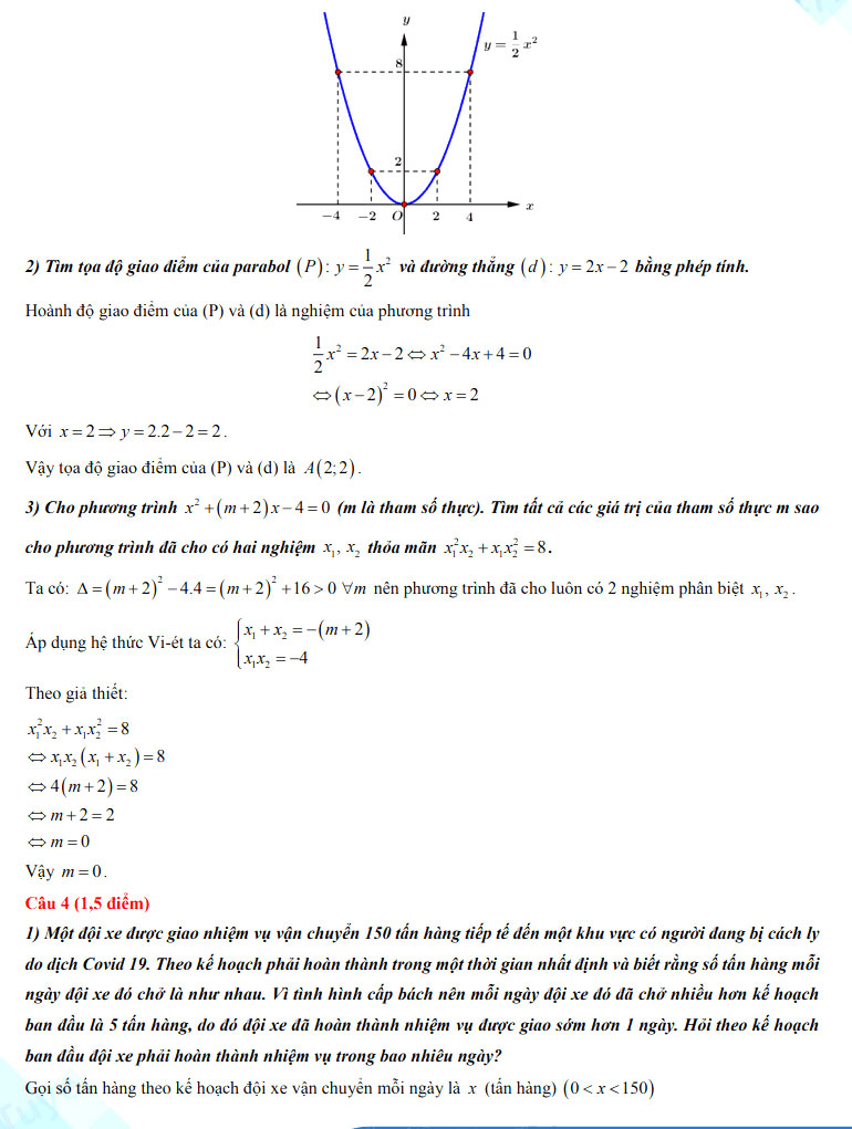Đáp án thi vào 10 môn Toán Đồng Nai 2022