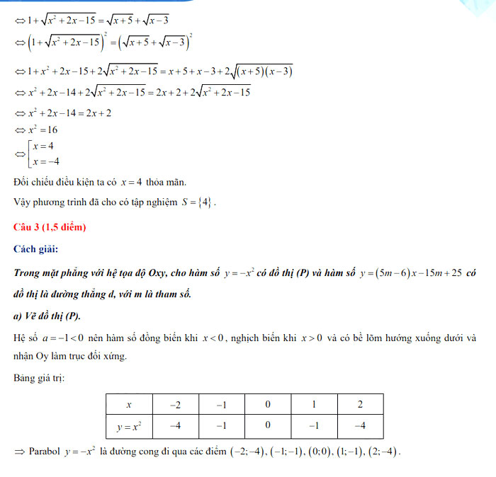Đáp án thi vào 10 môn Toán Hậu Giang 2022
