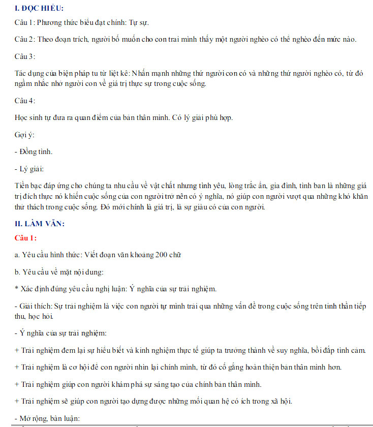 Đáp án thi vào 10 môn Văn Thanh Hóa 2022