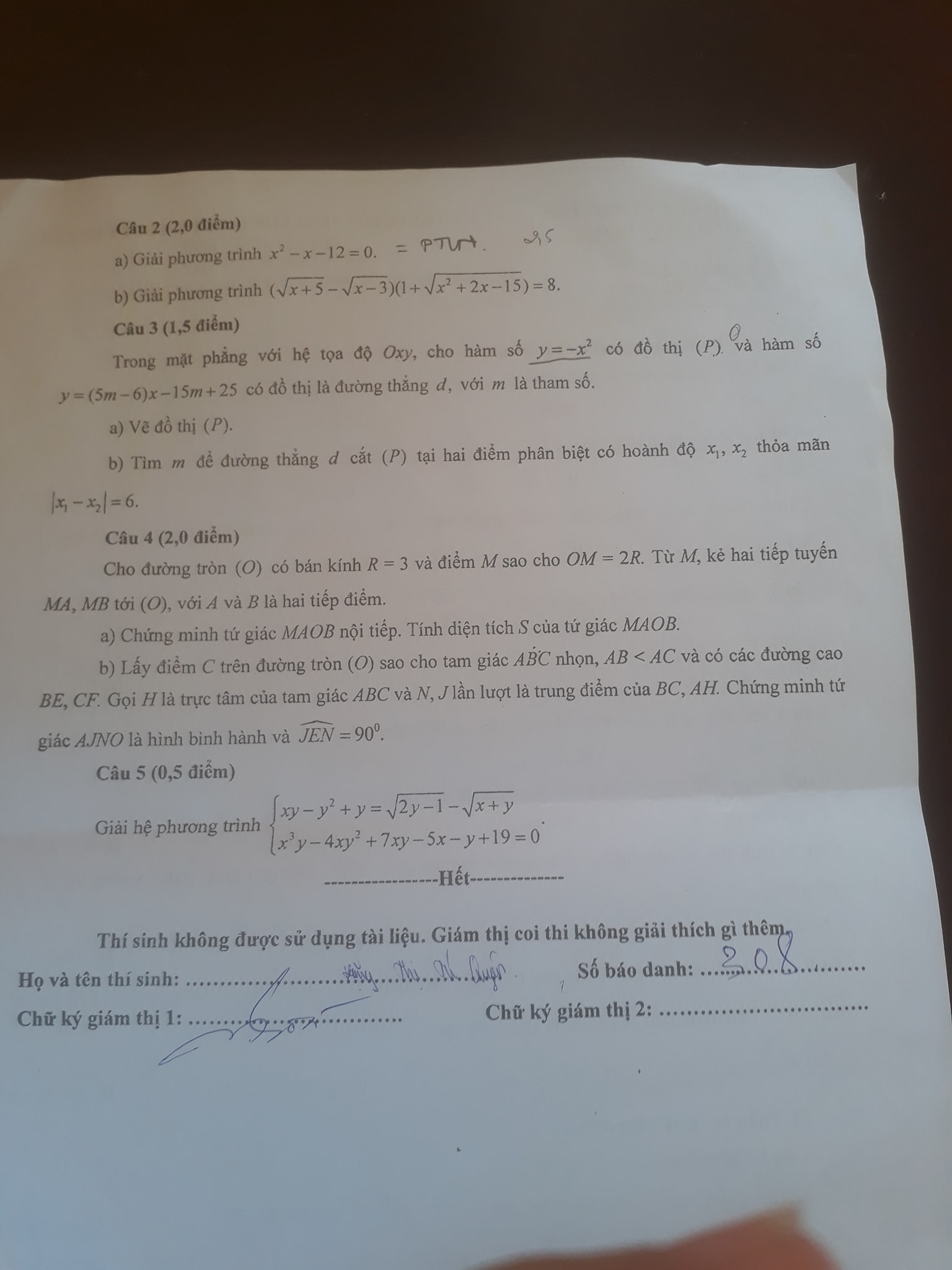 Đề thi vào 10 Toán Hậu Giang 2022