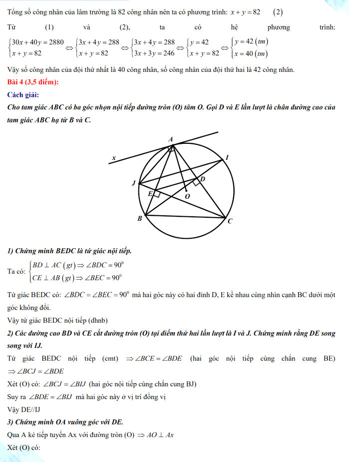 Đáp án thi vào 10 Toán Ninh Thuận 2022