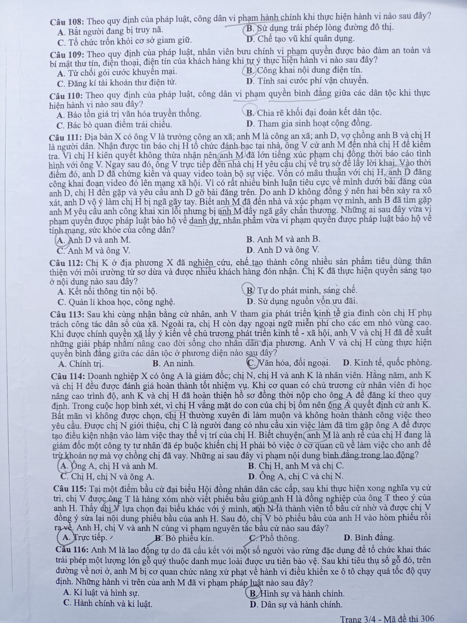 Đề thi THPT Quốc gia 2022 môn GDCD