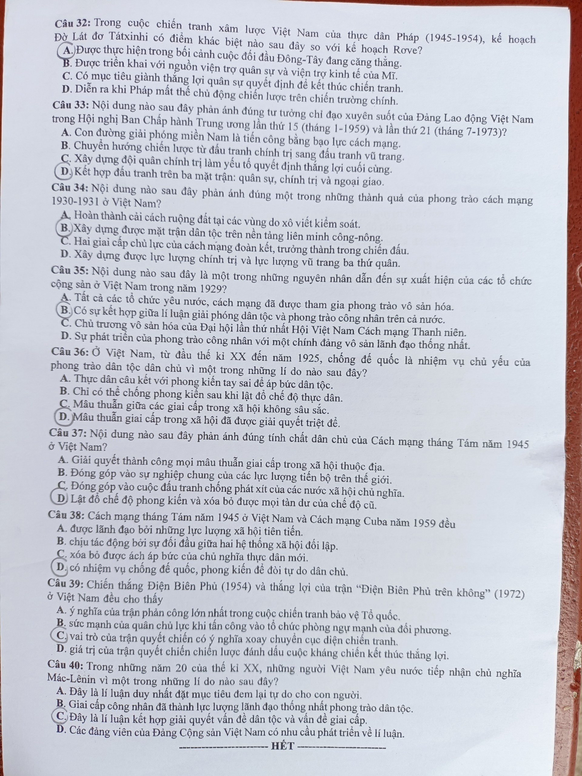 Đề thi THPT Quốc gia 2022 môn Sử