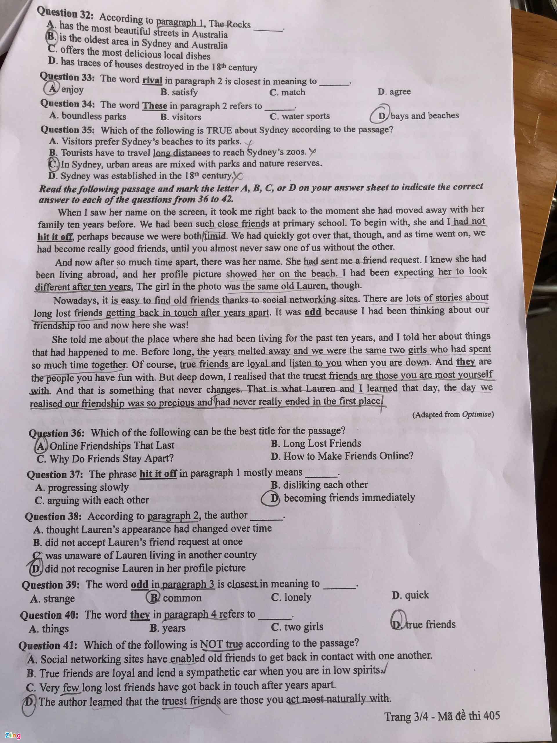 Đề Anh THPT Quốc Gia 2022