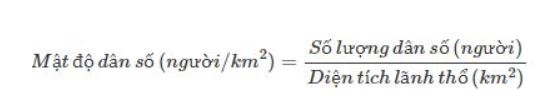 Cách tính mật độ dân số