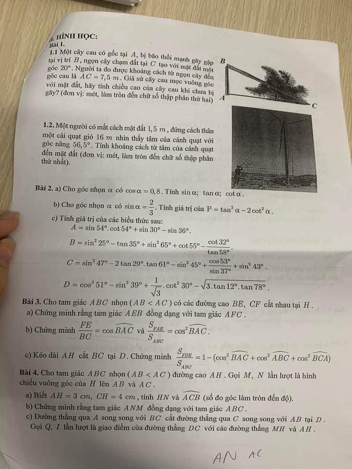 Đề cương ôn tập giữa kì 1 lớp 9 môn Toán