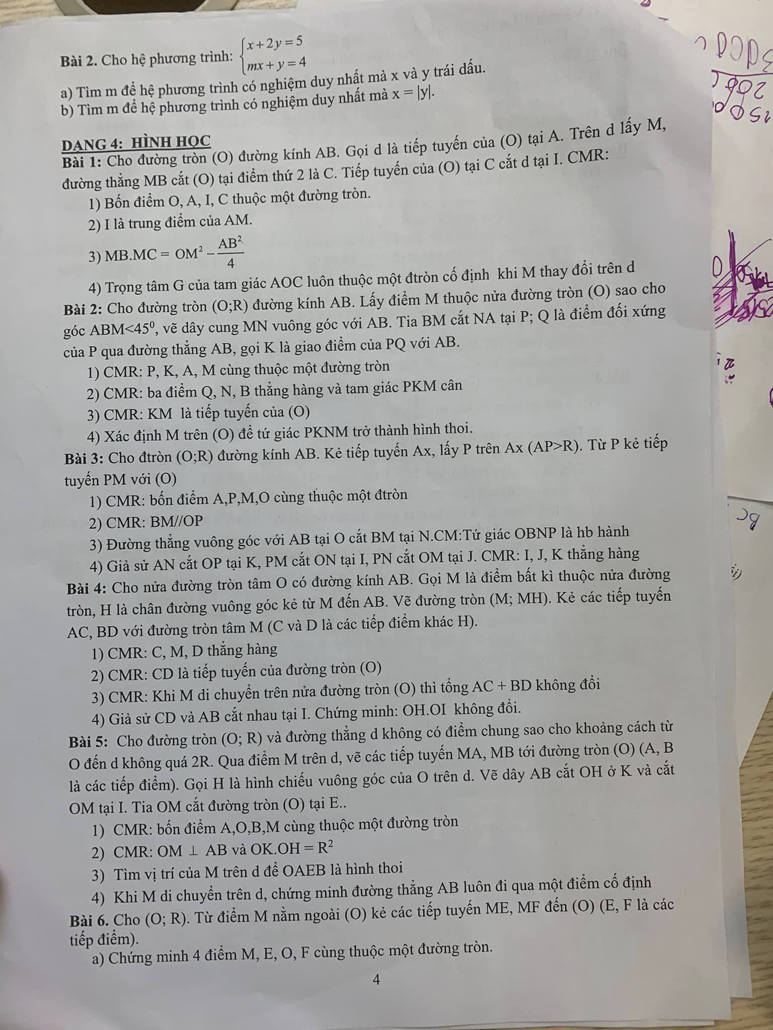 Đề cương ôn học kì 1 Toán 9